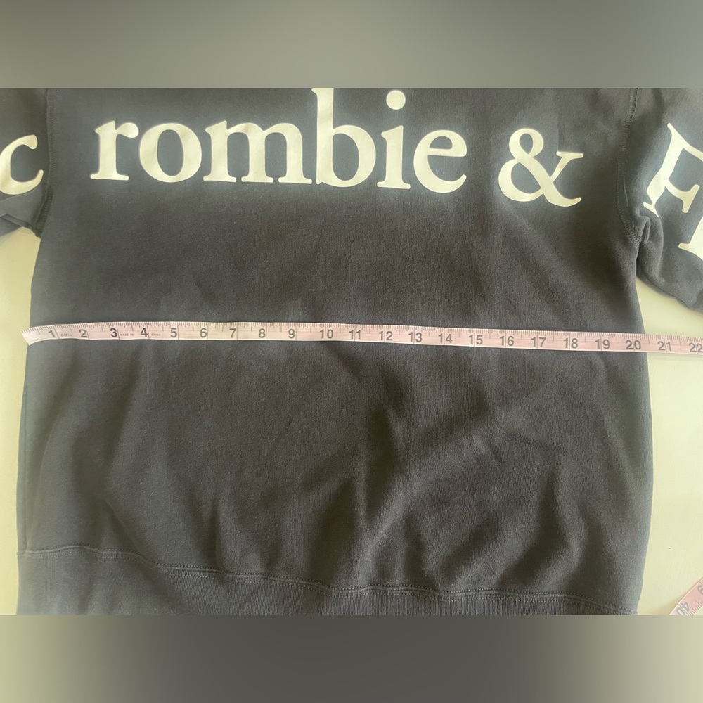 Abercrombie & Fitch Black Sweatshirt with White Logo - Picture 6 of 6